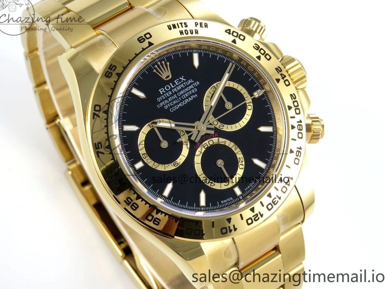 MiroTime 0305 TimelessDesign Daytona 126508 APSF 1:1 Best Edition Black Dial on YG Braclet SH 742